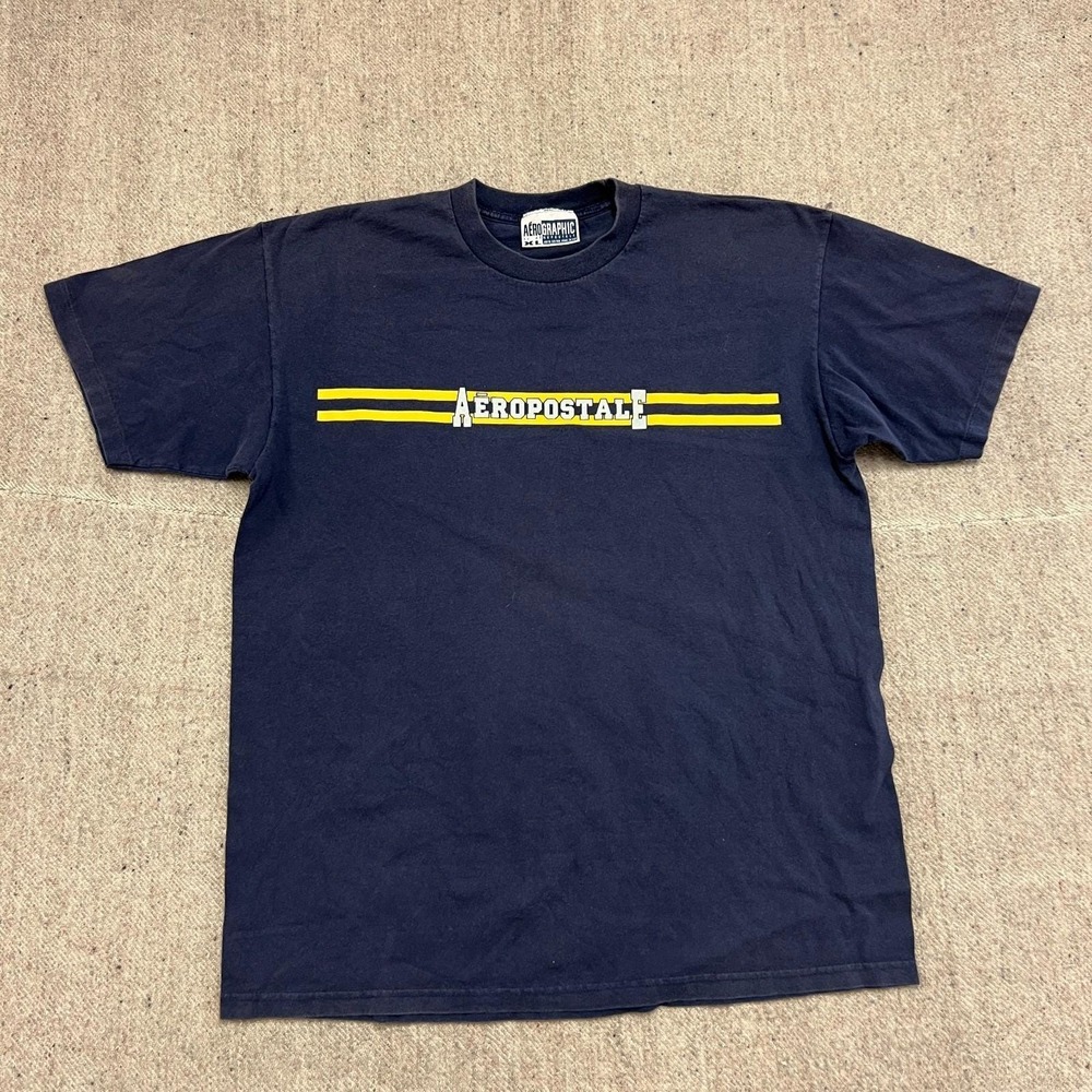 Vintage Aeropostale Shirt Mens XL Blue‎ 1990s USA Spellout
